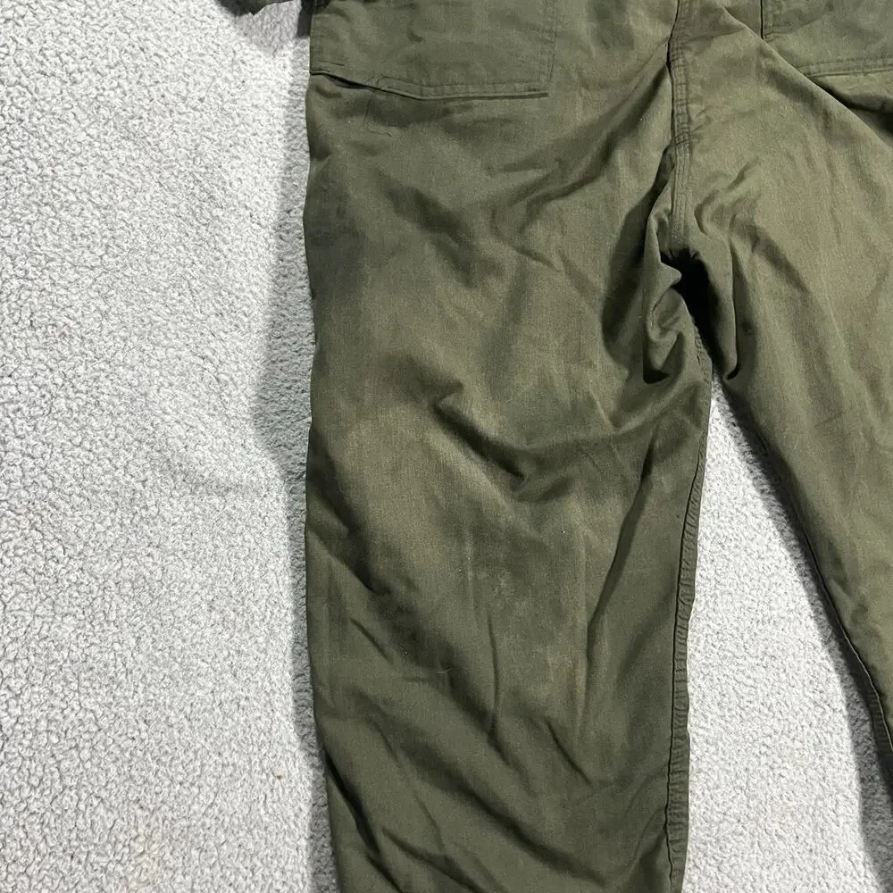 Oshkosh Bgosh Overalls Mens Green Olive VTG Union Insulated Lined Workwear W38